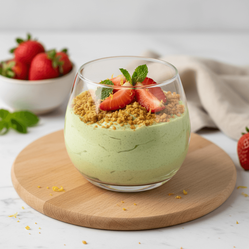 Matcha-Quark mit Erdbeeren - Thermomix Rezept