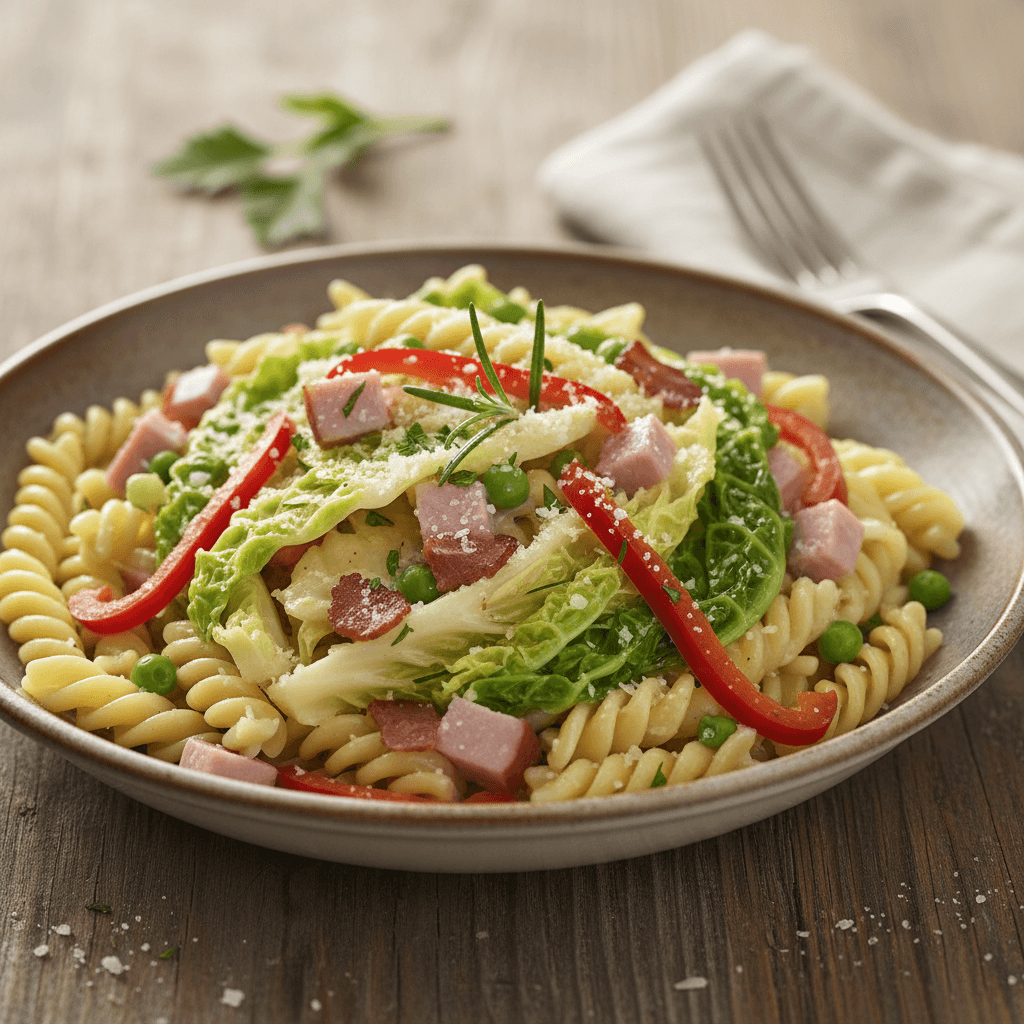 Wirsing-Nudeln mit Schinken - Thermomix Rezept