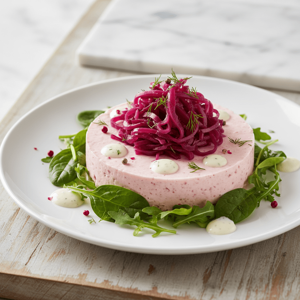 Forellen-Mousse mit Rotkohl-Pickles - Thermomix Rezept