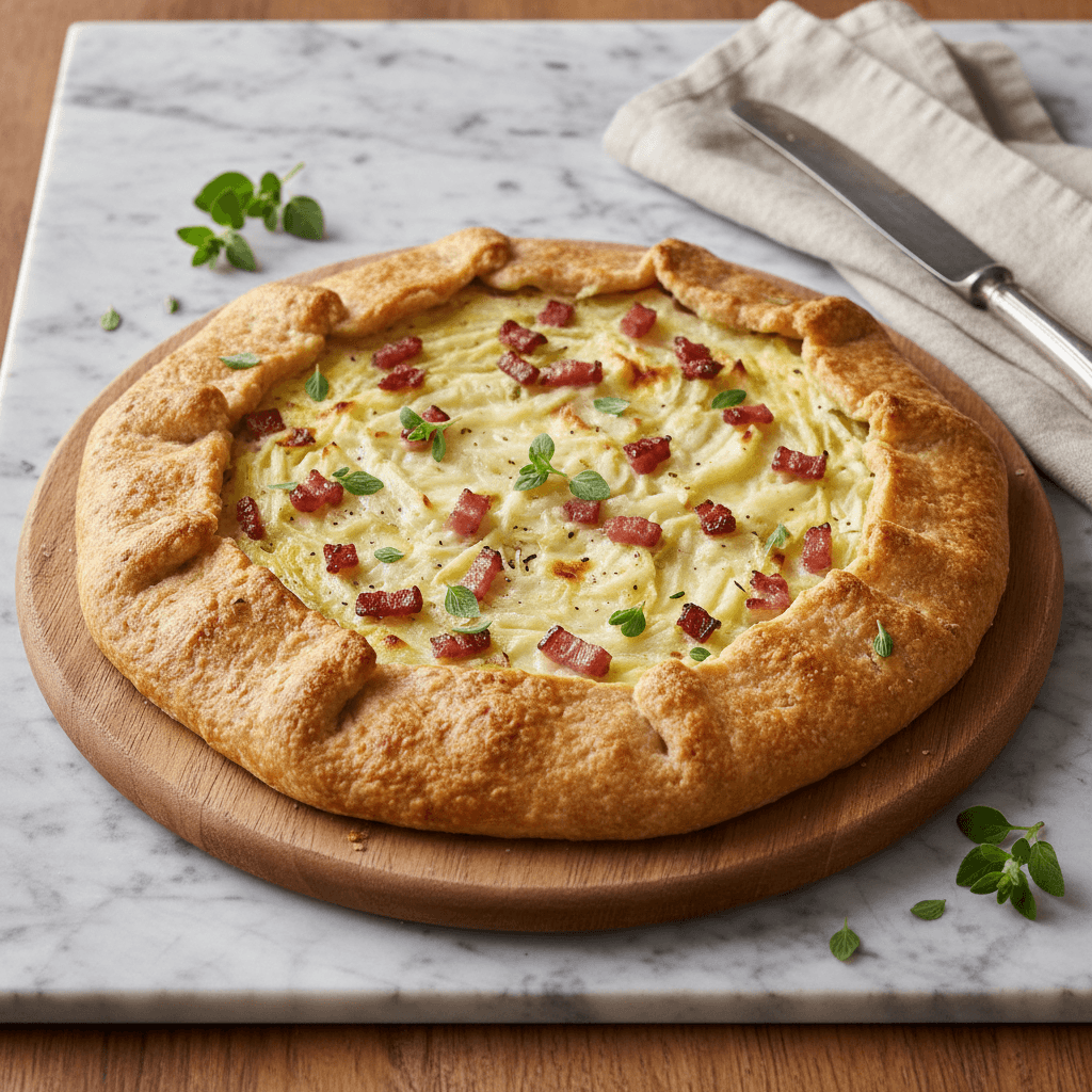 Dinkel-Galette mit Speck und Kohlrabi - Thermomix Rezept