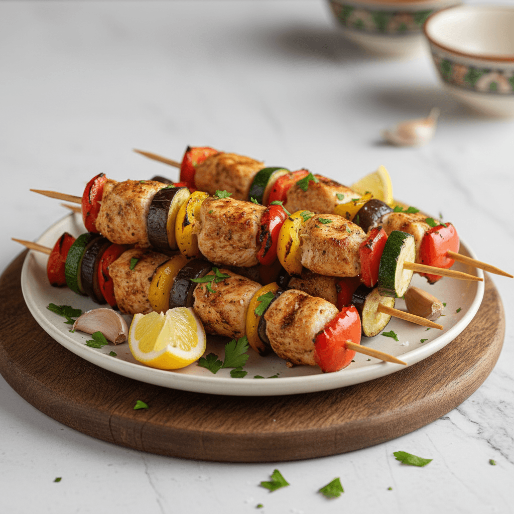 Hähnchen-Spieße mediterran - Thermomix Rezept