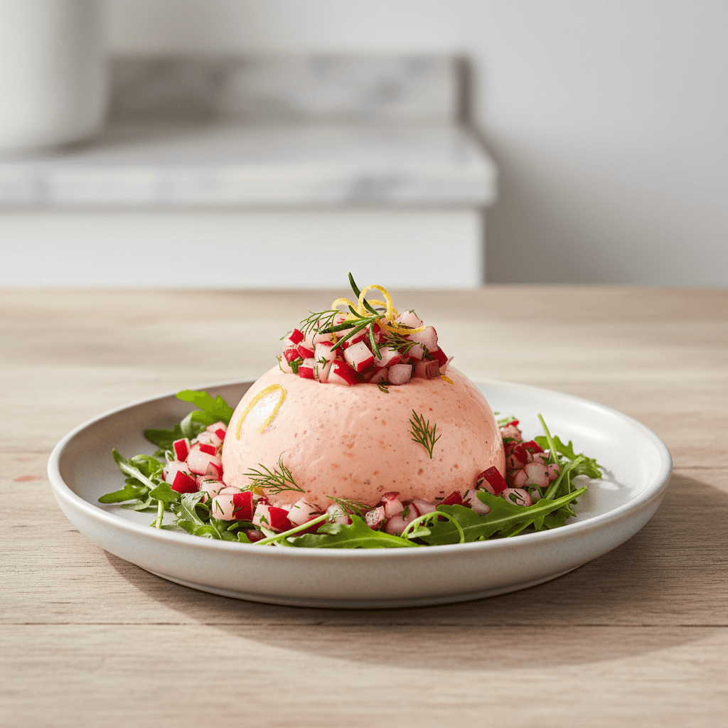 Lachs-Mousse mit Radieschen-Vinaigrette - Thermomix Rezept