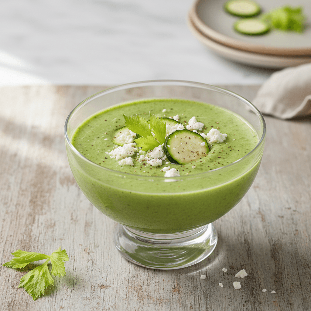 Zucchini-Sellerie-Gazpacho - Thermomix Rezept