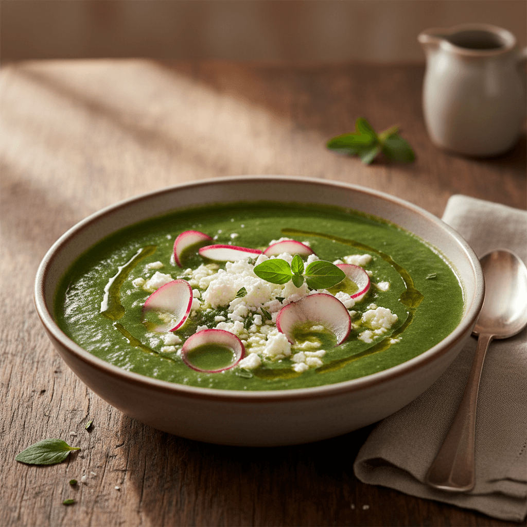 Sopa de Rúcula con Feta - Thermomix Rezept