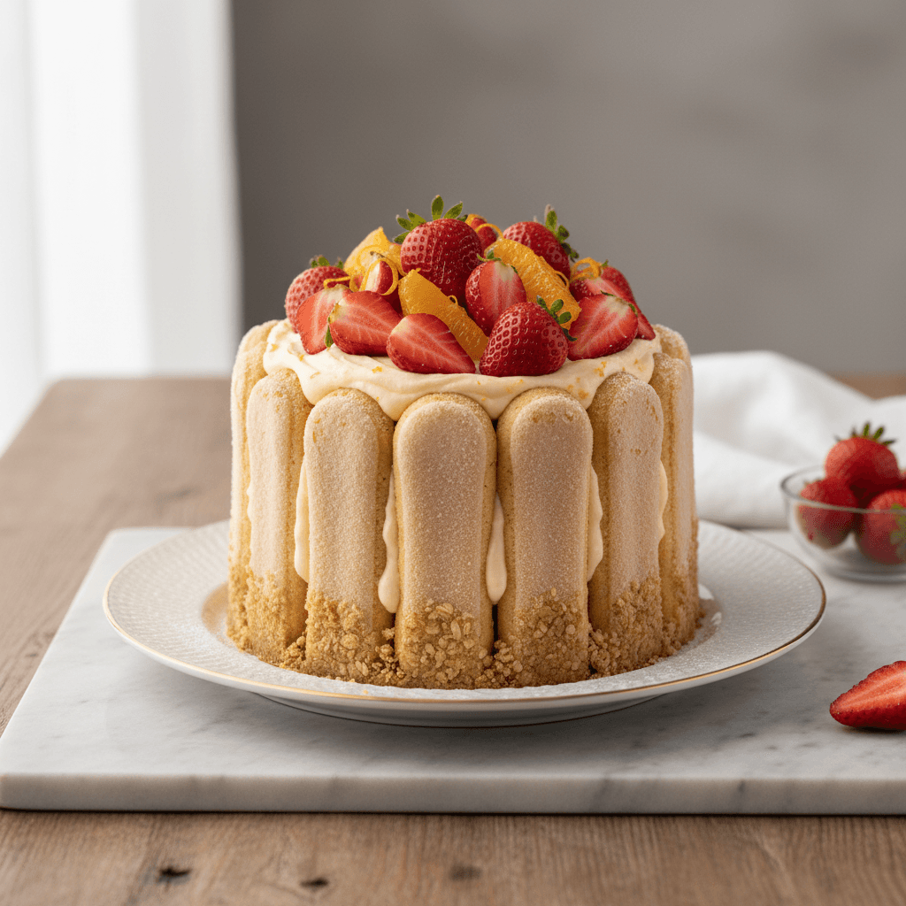 Charlotte aux Fraises et Orange - Thermomix Rezept