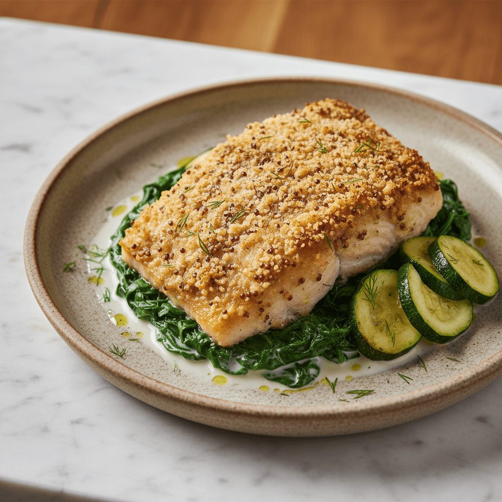 Karpfenfilet mit Senfkruste - Thermomix Rezept