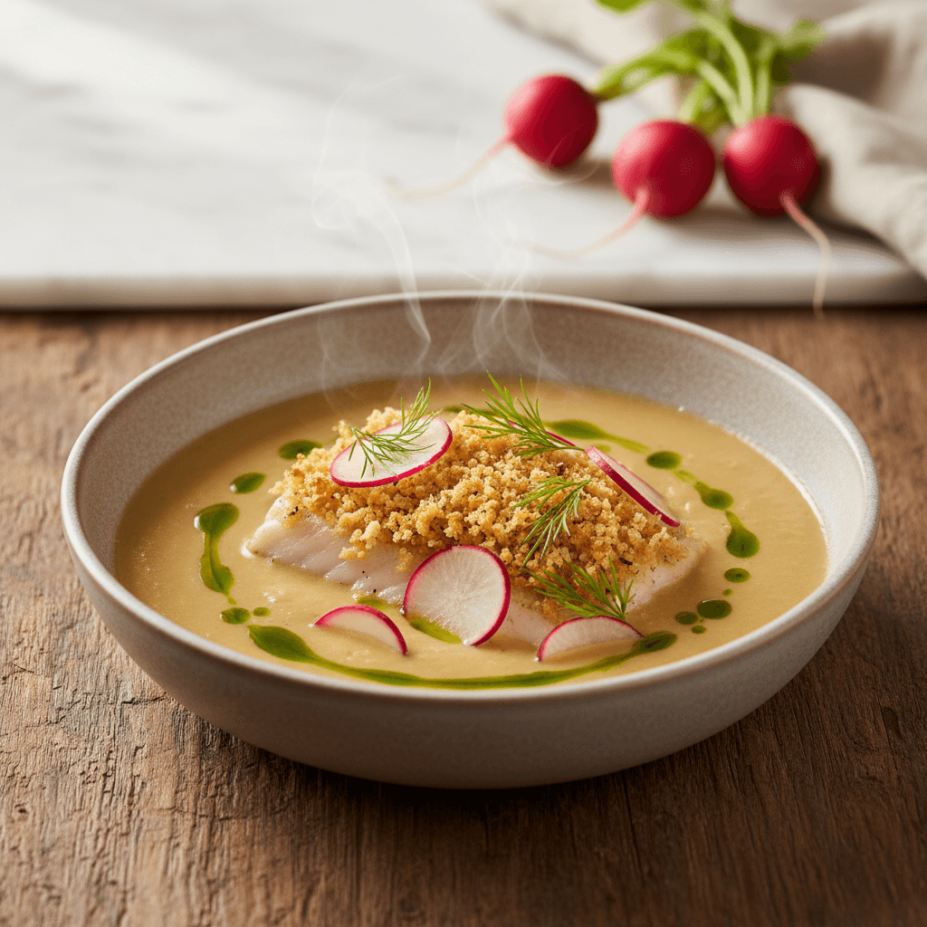 Forelle in Sellerie-Hühnerbrühe - Thermomix Rezept