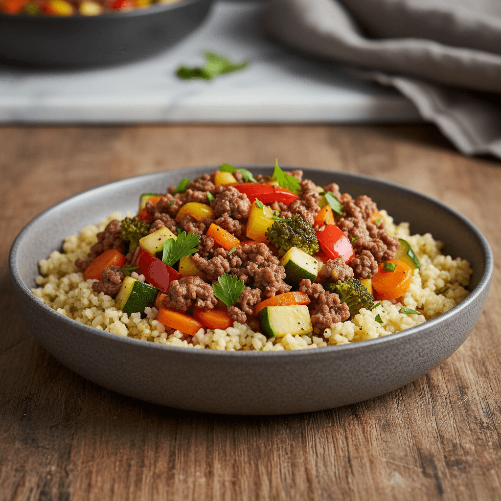 Hackfleisch-Dampf-Bowl mit Gemüse - Thermomix Rezept