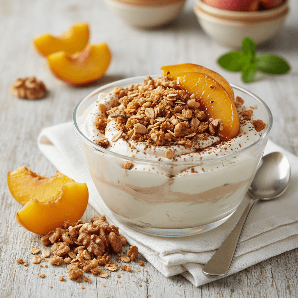 Bayerische Quark-Creme mit Pfirsich - Thermomix Rezept