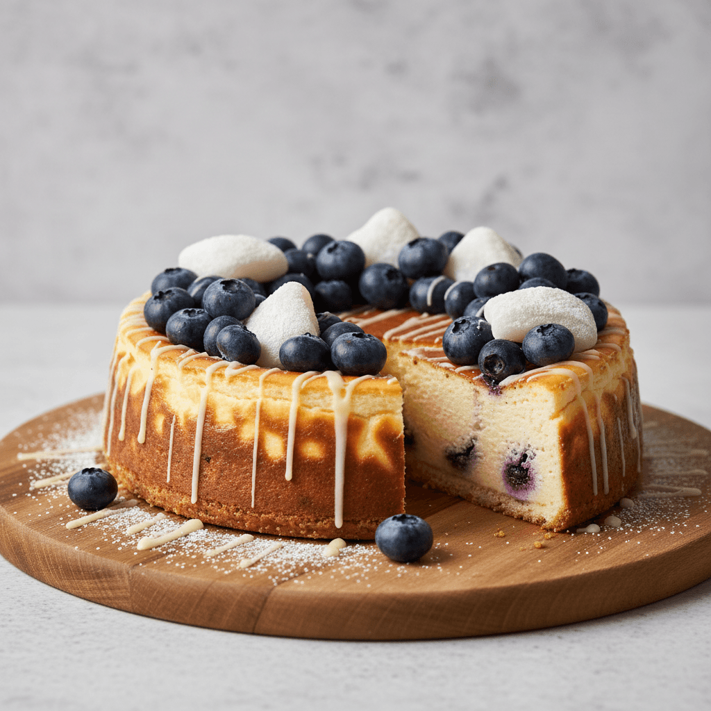 Mochi-Cheesecake mit Blaubeeren - Thermomix Rezept