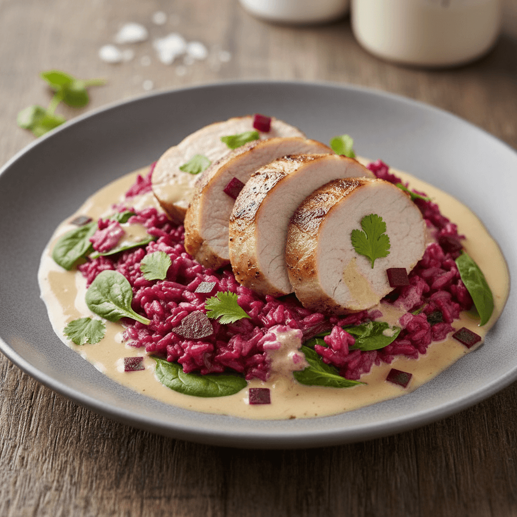 Rote-Bete-Reis mit Schweinefilet - Thermomix Rezept