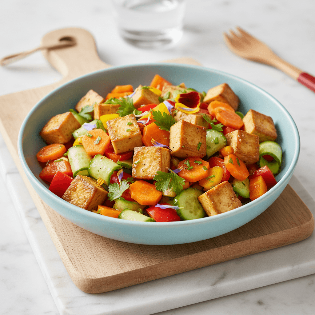 Tofu-Gemüse-Salat für Kinder - Thermomix Rezept