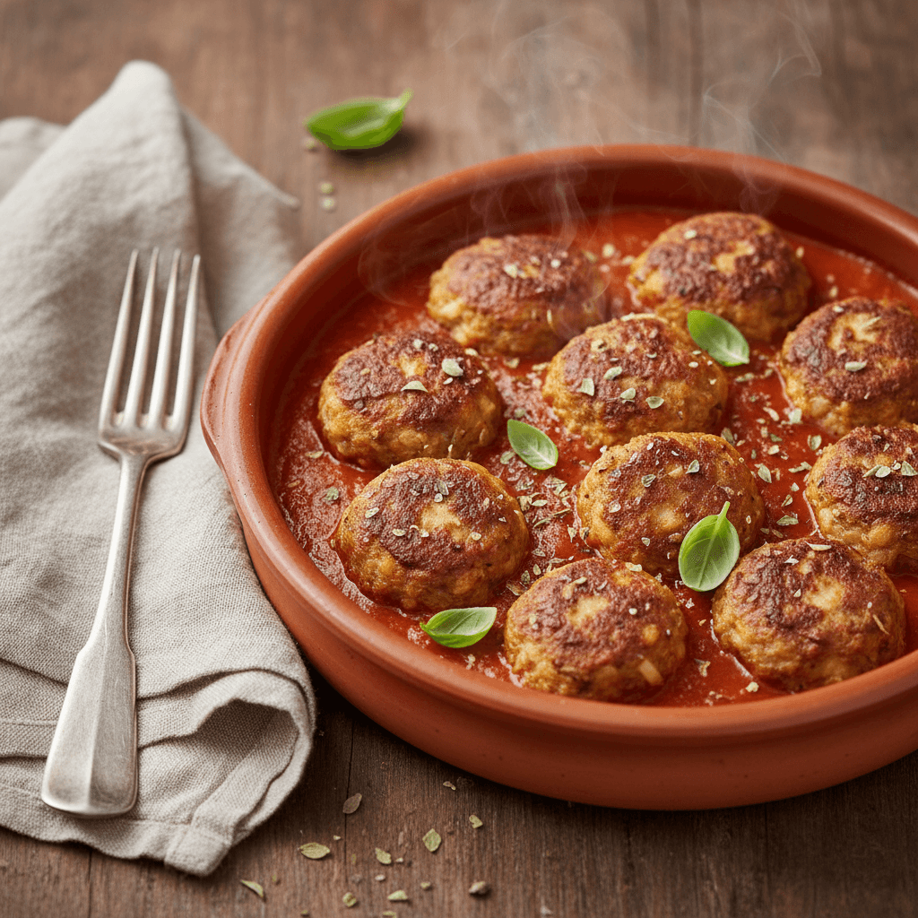 Kohlrabi-Hackbällchen in Tomatensugo - Thermomix Rezept