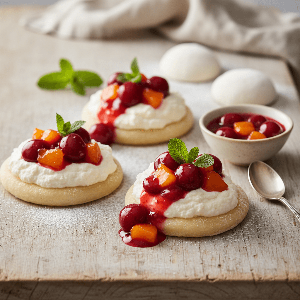 Mochi-Törtchen mit Kirsch-Aprikosen - Thermomix Rezept