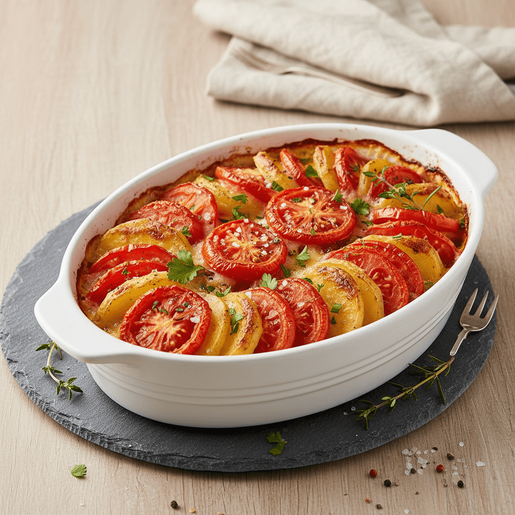 Schneller Kartoffel-Tomaten-Auflauf - Thermomix Rezept
